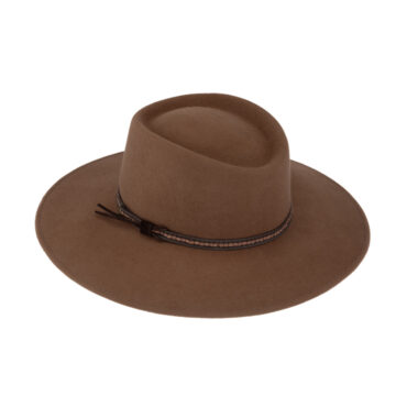 Wollfilzhut uni mit Kunstlederband Waterproof + Crushable – hochwertige Kopfbedeckung von Fiebig bei Hut Factory Schweiz