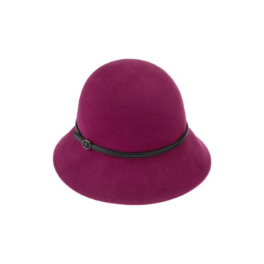 Wollfilzhut Glocke uni Kunstlederband – hochwertige Kopfbedeckung von Fiebig bei Hut Factory Schweiz