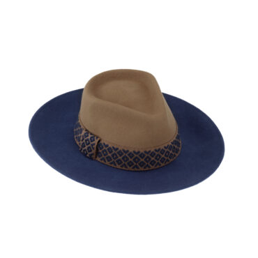 Wollfilzhut Traveller zweifarbig passendes Fashionband – hochwertige Kopfbedeckung von Fiebig bei Hut Factory Schweiz