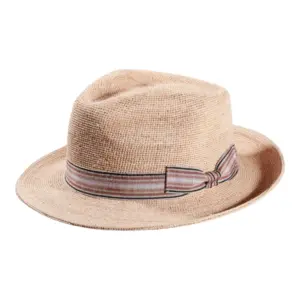 Sommerhut Fedora Bogart Raffia gehäkel|