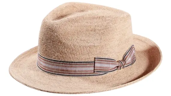 Sommerhut Fedora Bogart Raffia gehäkel|