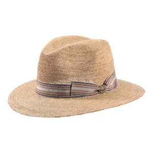 Sommerhut Fedora Traveler Raffia gehäkelt|