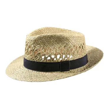Strohhut Fedora Bogart mit Ventilation|