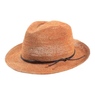 Bogart Raffia Crochet Fedora Sommerhut Gelb Rot Royalblau
