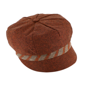 Ballonkappe melange gestreiftes Band – hochwertige Kopfbedeckung von Fiebig bei Hut Factory Schweiz