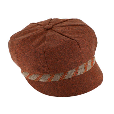 Ballonkappe melange gestreiftes Band – hochwertige Kopfbedeckung von Fiebig bei Hut Factory Schweiz