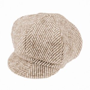 Ballonkappe feines zweifarbiges Streifenmuster