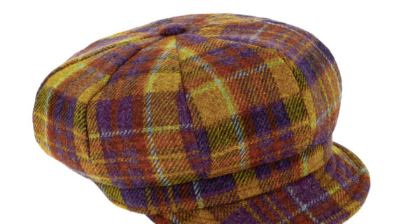 Ballonkappe Shetlandwolle kariert – hochwertige Kopfbedeckung von Fiebig bei Hut Factory Schweiz