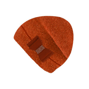 Strickmütze Wolle melange mit Schleife – hochwertige Kopfbedeckung von Fiebig bei Hut Factory Schweiz