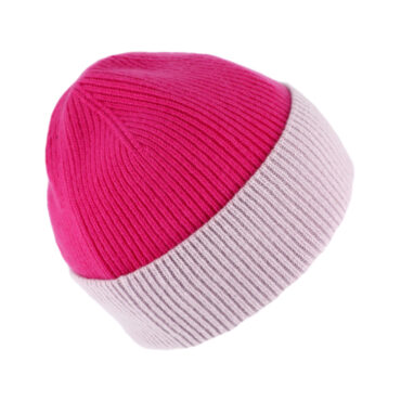 Strickmütze Kaschmir Merino zweifarbig mit Umschlag – hochwertige Kopfbedeckung von Fiebig bei Hut Factory Schweiz