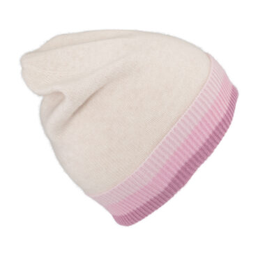Strick Beanie Kaschmir Umschlag mehrfarbige Streifen – hochwertige Kopfbedeckung von Fiebig bei Hut Factory Schweiz
