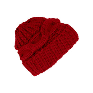 Strickmütze mit Umschlag uni