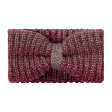 Strickstirnband Rippenstrick Schleife melange – hochwertige Kopfbedeckung von Fiebig bei Hut Factory Schweiz