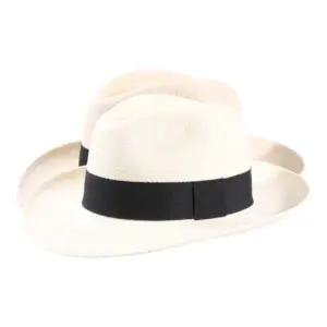 Panamahut Fedora Bogart Classic Weiß Natur schwarzes Band|Panamahut Fedora Bogart Classic Weiß Natur schwarzes Band|Panamahut Fedora Bogart Classic Weiß Natur schwarzes Band|