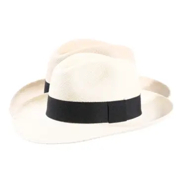 Panamahut Fedora Bogart Classic Weiß Natur schwarzes Band|Panamahut Fedora Bogart Classic Weiß Natur schwarzes Band|Panamahut Fedora Bogart Classic Weiß Natur schwarzes Band|