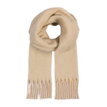 Schal gewebt uni mit Fransen – hochwertige Kopfbedeckung von Fiebig bei Hut Factory Schweiz