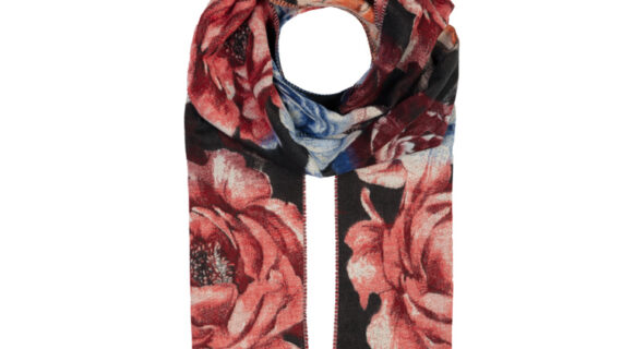 Cashmink Schal Blumenprint – hochwertige Kopfbedeckung von Fiebig bei Hut Factory Schweiz