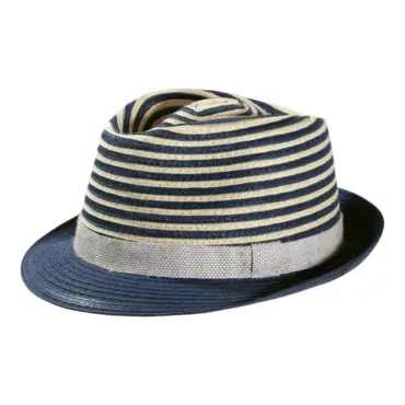 Sommerhut Trilby Viskose mit Rebsband in drei Farben