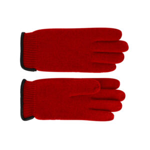 Wollhandschuhe Uni mit Lederkante & Wollsiegel – hochwertige Kopfbedeckung von Fiebig bei Hut Factory Schweiz