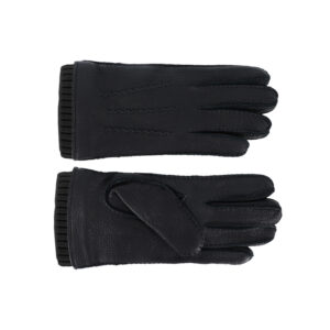 Handschuhe Leder mit schwarzem Strickbündchen – hochwertige Kopfbedeckung von Fiebig bei Hut Factory Schweiz