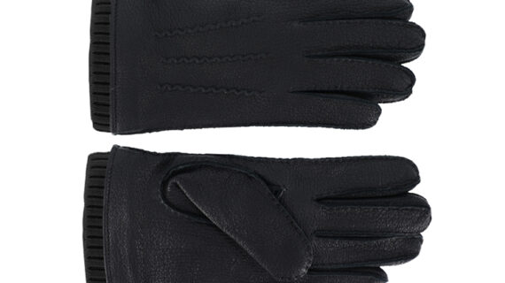 Handschuhe Leder mit schwarzem Strickbündchen – hochwertige Kopfbedeckung von Fiebig bei Hut Factory Schweiz