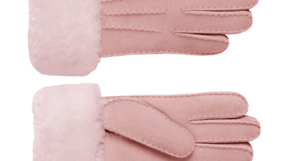 Handschuhe Schafsleder mit Fellumschlag