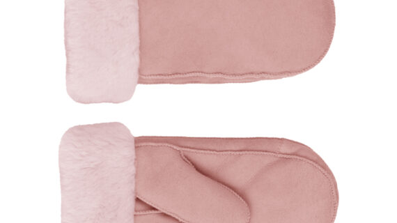 Fäustlinge Schafsleder mit Fellumschlag