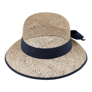Strohhut Glocke Seegras Ripsband und Einfass – hochwertige Kopfbedeckung von Fiebig bei Hut Factory Schweiz