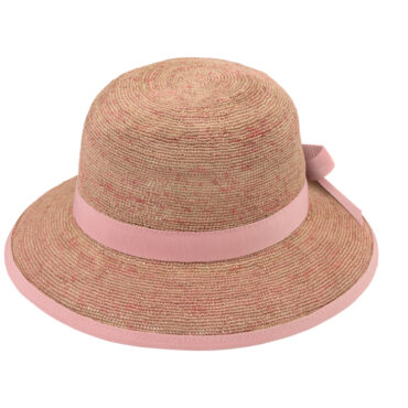 Strohhut Glocke Raffia sehr fein mit Ripsband und Einfass – hochwertige Kopfbedeckung von Fiebig bei Hut Factory Schweiz