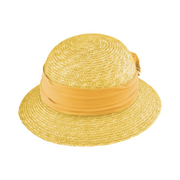 Strohhut kleine Glocke Bortenstroh textiles Band UV-Schutz – hochwertige Kopfbedeckung von Fiebig bei Hut Factory Schweiz