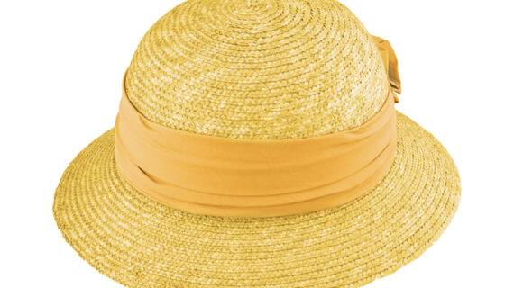 Strohhut kleine Glocke Bortenstroh textiles Band UV-Schutz – hochwertige Kopfbedeckung von Fiebig bei Hut Factory Schweiz
