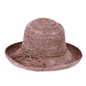 Strohhut Glocke Raffia melange mit Aufschlag – hochwertige Kopfbedeckung von Fiebig bei Hut Factory Schweiz