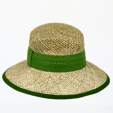 Strohhut Glocke Seegras Piping und Ripsband farbig – hochwertige Kopfbedeckung von Fiebig bei Hut Factory Schweiz