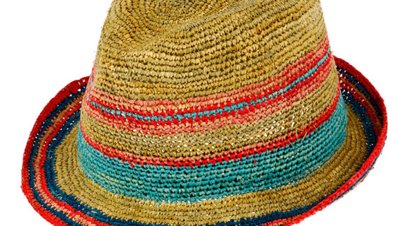 Strohhut Trilby Raffia bunte Streifen – hochwertige Kopfbedeckung von Fiebig bei Hut Factory Schweiz