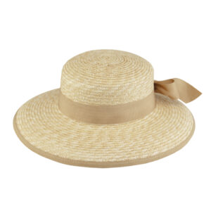 Strohhut Matelot Bortenstroh große Form mit Band und Piping – hochwertige Kopfbedeckung von Fiebig bei Hut Factory Schweiz