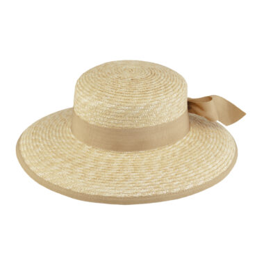 Strohhut Matelot Bortenstroh große Form mit Band und Piping – hochwertige Kopfbedeckung von Fiebig bei Hut Factory Schweiz