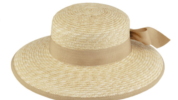 Strohhut Matelot Bortenstroh große Form mit Band und Piping – hochwertige Kopfbedeckung von Fiebig bei Hut Factory Schweiz