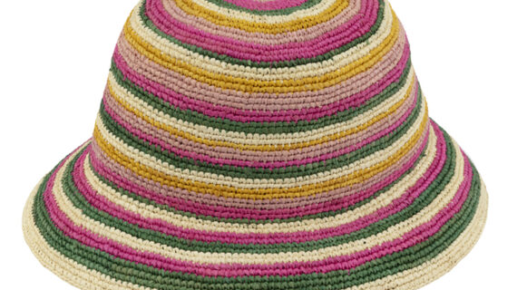 Strohhut Glocke Raffia gestreift – hochwertige Kopfbedeckung von Fiebig bei Hut Factory Schweiz