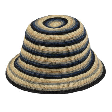 Strohhut Glocke Raffia gestreift – hochwertige Kopfbedeckung von Fiebig bei Hut Factory Schweiz