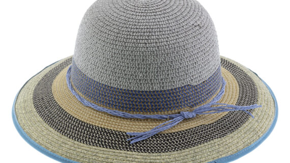 Papierhut Glocke Blockstreifen melange – hochwertige Kopfbedeckung von Fiebig bei Hut Factory Schweiz