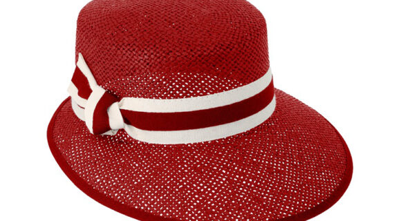 Papierhut Schute uni mit zweifarbigem Ripsband – hochwertige Kopfbedeckung von Fiebig bei Hut Factory Schweiz