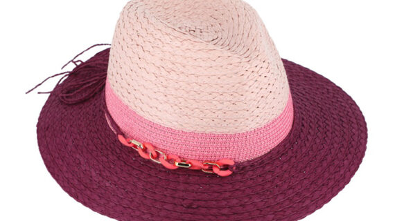 Papierhut Traveller dreifarbig mit Kettendekor – hochwertige Kopfbedeckung von Fiebig bei Hut Factory Schweiz