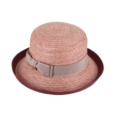 Strohhut Glocke melange mit Aufschlag – hochwertige Kopfbedeckung von Fiebig bei Hut Factory Schweiz
