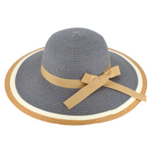 Papierhut Glocke melange dreifarbige Krempe – hochwertige Kopfbedeckung von Fiebig bei Hut Factory Schweiz