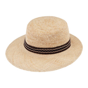 Strohhut Schute dreifarbige Garnitur – hochwertige Kopfbedeckung von Fiebig bei Hut Factory Schweiz