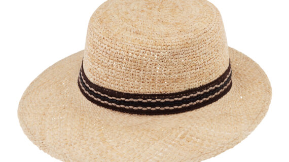 Strohhut Schute dreifarbige Garnitur – hochwertige Kopfbedeckung von Fiebig bei Hut Factory Schweiz