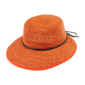 Strohhut Schute Raffia Crochet mit Band und Einfass – hochwertige Kopfbedeckung von Fiebig bei Hut Factory Schweiz