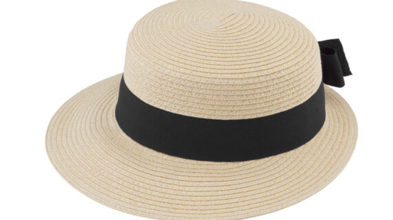 Papierhut Schute uni breites Ripsband mit Schleife – hochwertige Kopfbedeckung von Fiebig bei Hut Factory Schweiz