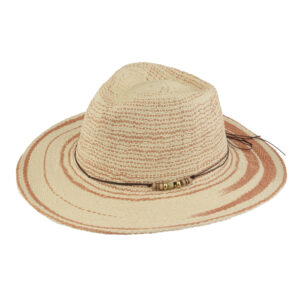 Papierhut Traveller zweifarbig mit Perlenband – hochwertige Kopfbedeckung von Fiebig bei Hut Factory Schweiz