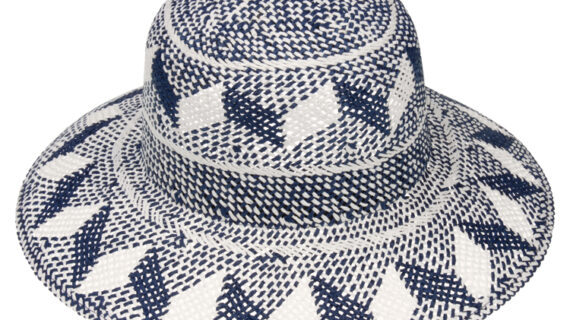 Papierhut Glocke zweifarbig gemustert – hochwertige Kopfbedeckung von Fiebig bei Hut Factory Schweiz